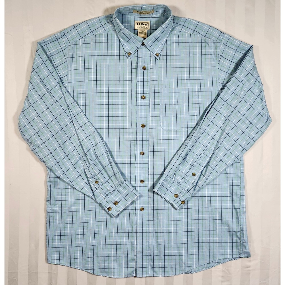 Lot 3 Vintage 90s Y2K LL Bean Button Outdoor Shirts Mens Large Medium Plaid 0030 - Picture 2 of 15